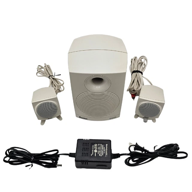 BOSTON ACOUSTICS BA635 Computer Speaker System w/ Subwoofer White Super