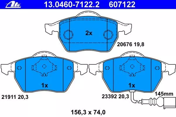 ATE BREMSSCHEIBEN + BELÄGE VORNE + HINTEN für VW GOLF 4 AUDI A3 LEON OCTAVIA 3