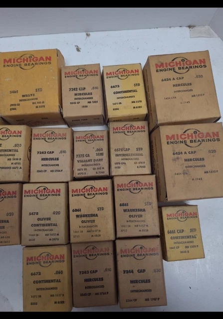 Large LOT OF Michigan engine Bearings