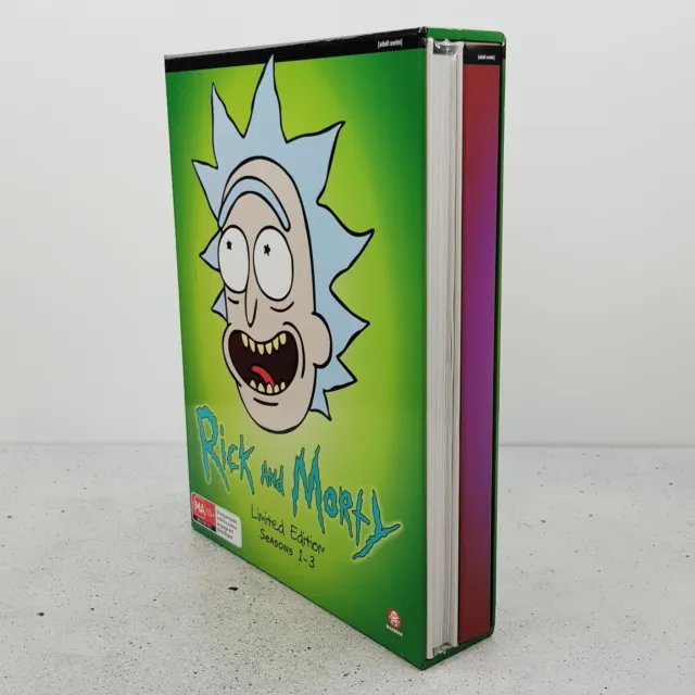 RICK AND MORTY Limited Edition Seasons 1 - 3 Blu Ray Set w/Hardcover Book + Coin 3
