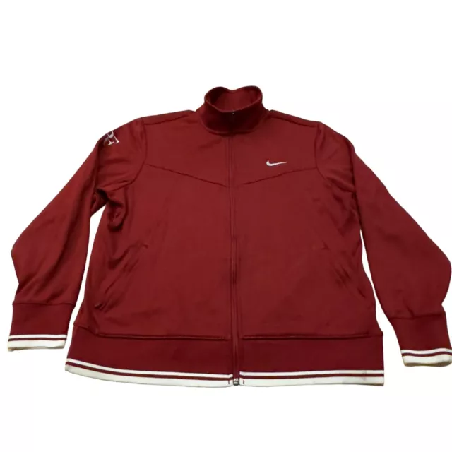 Nike Roger Federer "RF" Tennis Casual Jacket Dri fit Full Zip Burgundy Rare