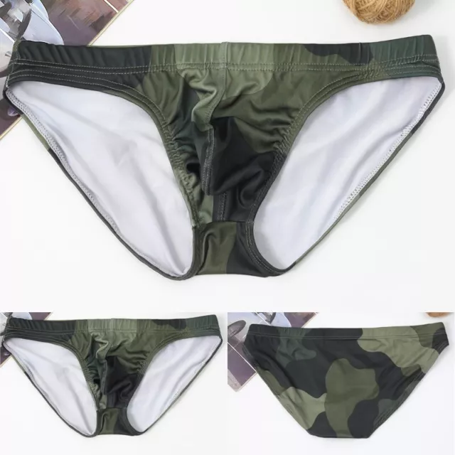 MENS SEXY UNDERPANTS Low Rise Thong Seamless Briefs Bulge Pouch Bikini ...