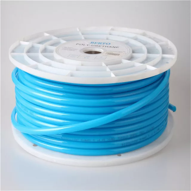 Manguera de tubo neumático flexible de poliuretano PU línea aérea azul varios tamaños