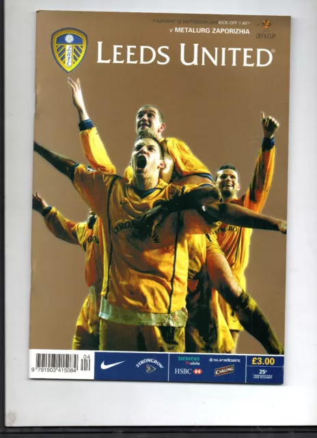 2002/03 Leeds United v Metalurg Zaporizhia Football Programme