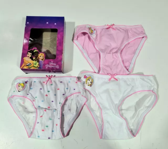 Mutandine Principesse Disney 2-3 Anni Bambina Rosa e Bianco Set 3 Slip 900185