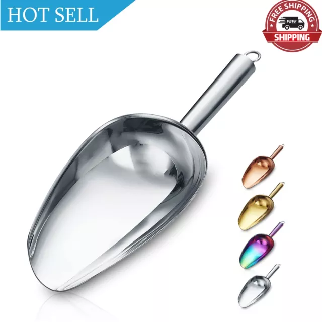 Berglander Stainless Steel Ice Scoop 6 OZ, Metal Ice Scooper For Ice Maker, M...