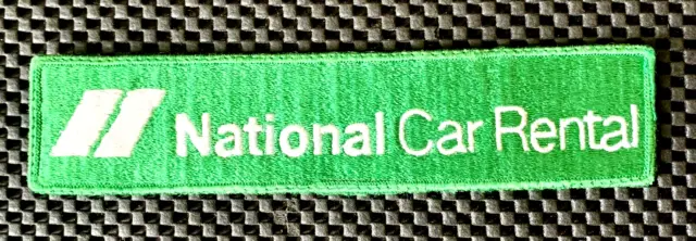 NATIONAL CAR RENTAL EMBROIDERED SEW ON PATCH AUTO RENTAL LEASING 7 3/4" x 1 3/4"