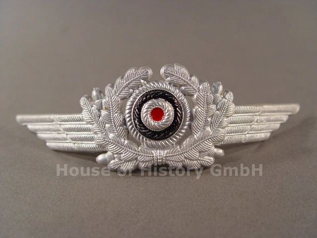 135052, Schirmmützenschwinge zur Luftwaffen Mannschafts Schirmmütze, Aluminium