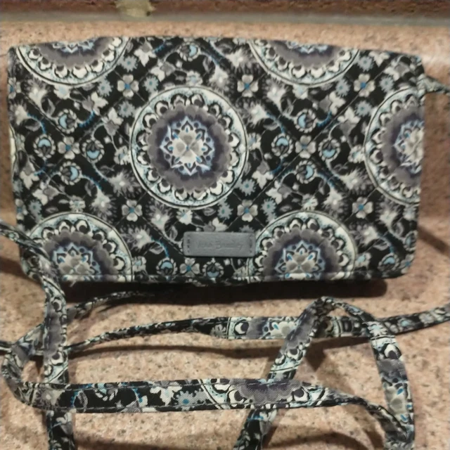 Vera Bradley Charcoal Medallion RFID Quilted All Together Crossbody W...