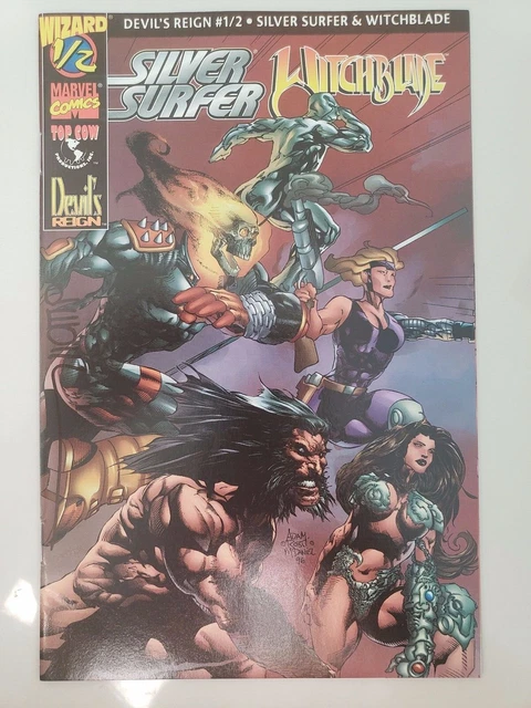 SILVER SURFER WITCHBLADE #1/2 WIZARD MARVEL DEVIL'S REIGN AUTOGRAPHED by WOHL!