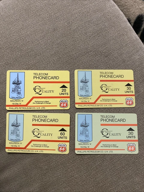 PHILIPS PETROLEUM OIL Rig Phonecards (4) £3.84 - PicClick UK