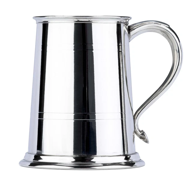 Commodore Fine English Pewter Tankard with Swan Handle Beer Mug Made in England