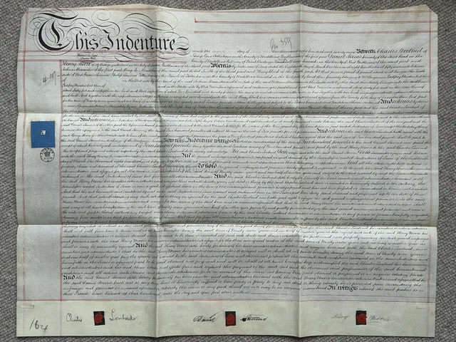 1879 ￼ indentured assignment, between Lovebond & Moore,￼ West Green, Tottenham