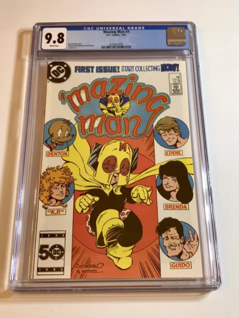 1986 Dc 'Mazing Man #1 Low Census Population 18 Graded Cgc 9.8 White Pages