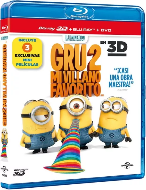 Gru 2: Mi Villano Favorito Blu-ray 3D + 2D +DVD (20 Noviembre 2013 descatalogado