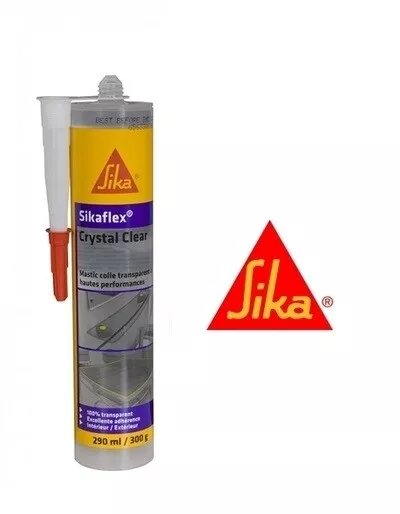 MASTIC TRANSPARENT SIKA SIKAFLEX CRYSTAL CLEAN 300g JOINT COLLE MULTI  SUPPORTS EUR 12,10 - PicClick FR