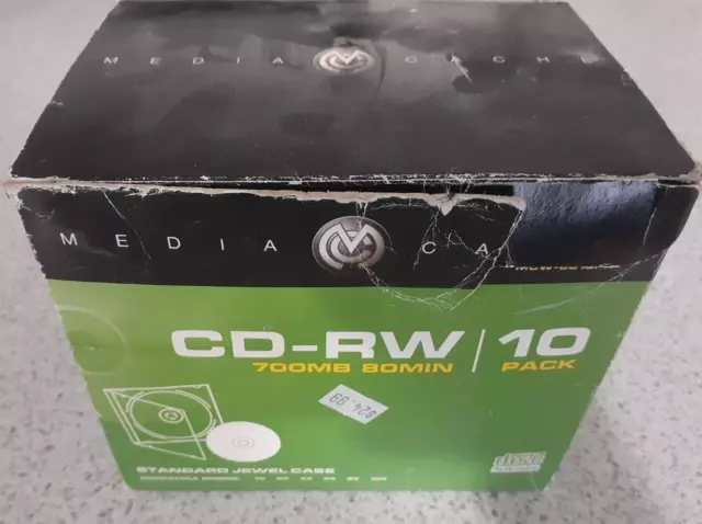 10 x Media Cache CD-RW 80 min 700 MB  New In Box  Free Tracked Postage