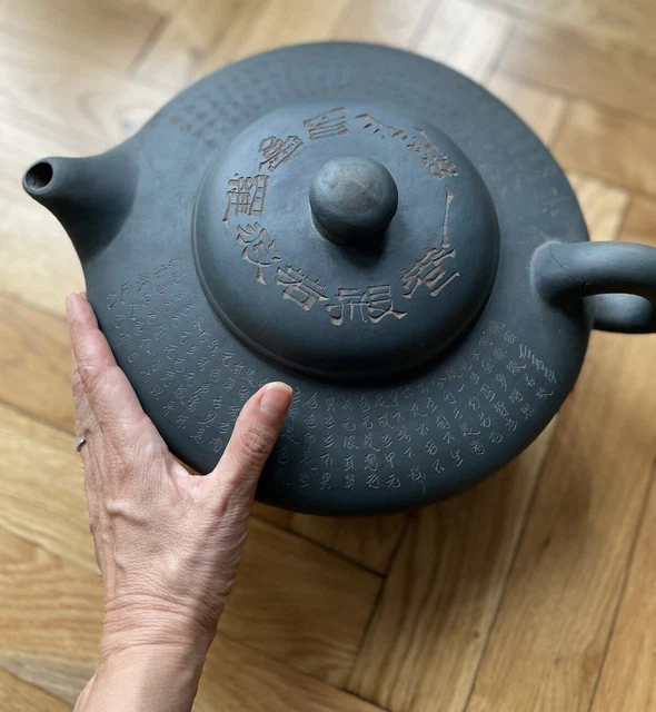 Tetera Grande XL Arte Asiático Antiguo Japonés Chino Meiji Oriental Ceremonial