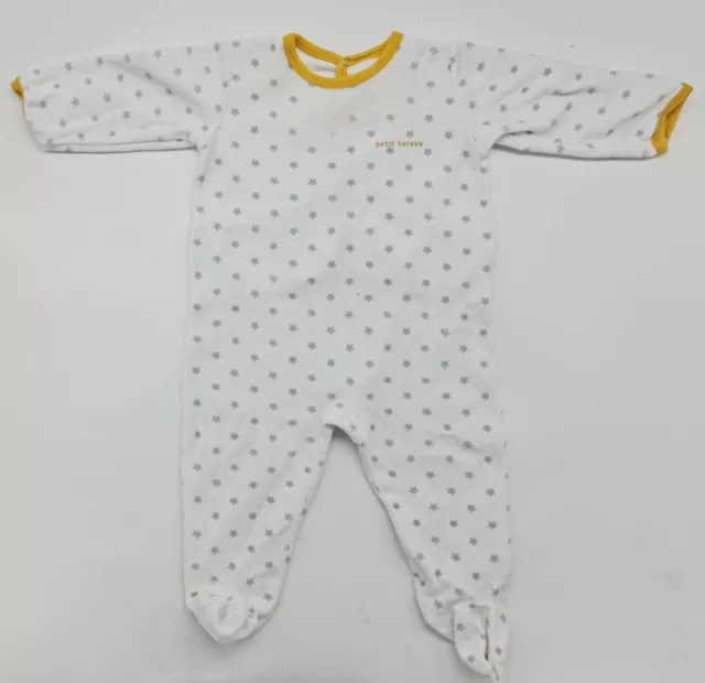 Original Bébé Douillet Étoiles Strampler Pyjama Petit Bateau Taille 12M 74