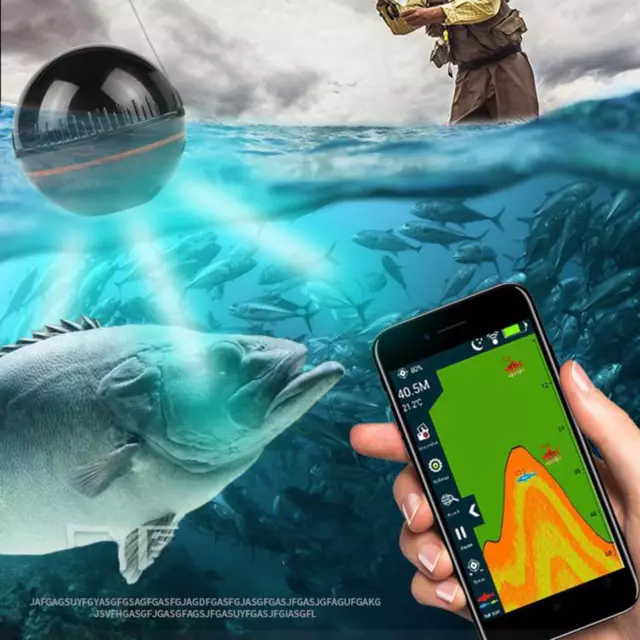 Smart Portable Wireless Bluetooth Sonar Sea Fishfinder Fish Finder Sounder