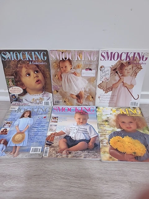 Australian Smocking & Embroidery Magazines Issues 27, 31, 32, 37, 46, 47 Unused