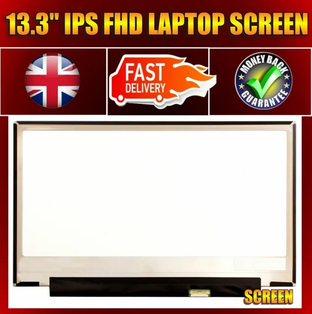 Replacement Hp Compaq Sps L60603-001 13.3" Laptop Ips Fhd Screen 30 Pins Panel