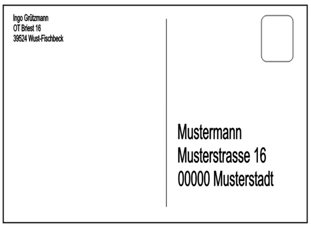 20 Aufkleber für Fotopostkarten 9,5 x 14,5 Postkarten Etiketten weiß mit Logo 3