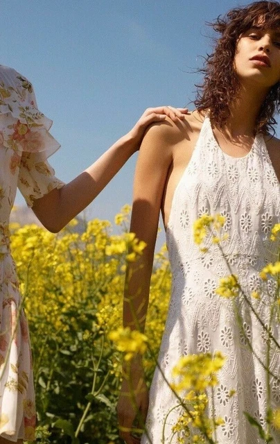 zara white open back dress MAXI BEADED HALTER MAXI DRESS Women's White Open-Back Dress |