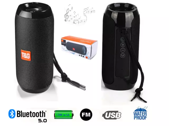 Cassa Portatile Bluetooth Tg117 Impermeabile Speaker Altoparlante 10W Wifi Usb