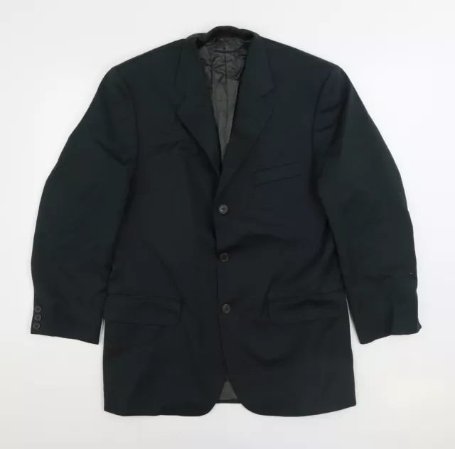 Giacca tuta da uomo verde in lana Marks and Spencer taglia 38
