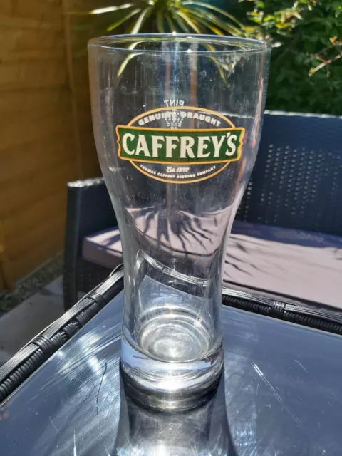 Caffreys Draught Lager / Beer Advertising Bar / Pub Pint Drinks Glass.