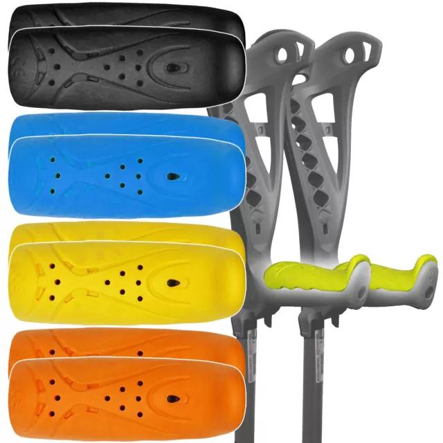 FDI Access Comfort Fit Rubber Non-Slip Replaceable Crutch Hand Grips, 4 Colours