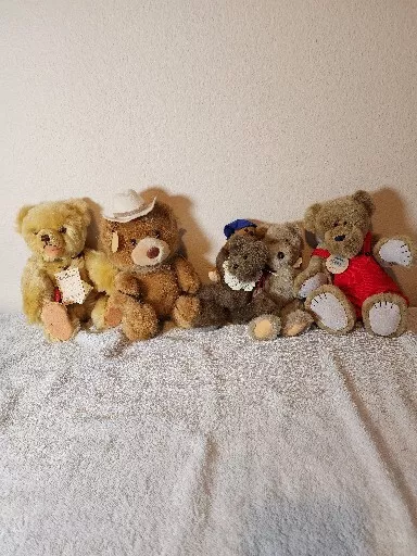 Preowned Lot Of Vintage Teddy Bears