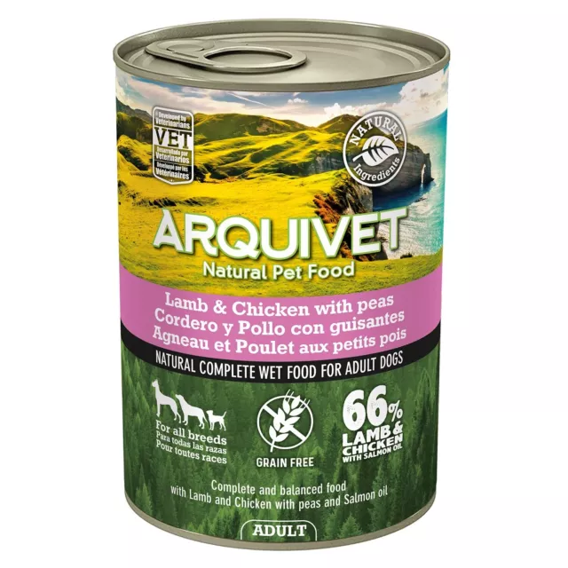 Arquivet Cibo umido per cani adulti agnello e pollo non applicabile 400 g (