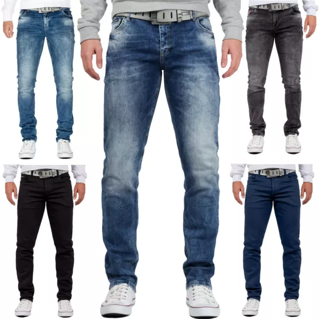 Cipo & Baxx Herren Jeans Hose Classic Design Schlicht Casual Stretch Übergroß