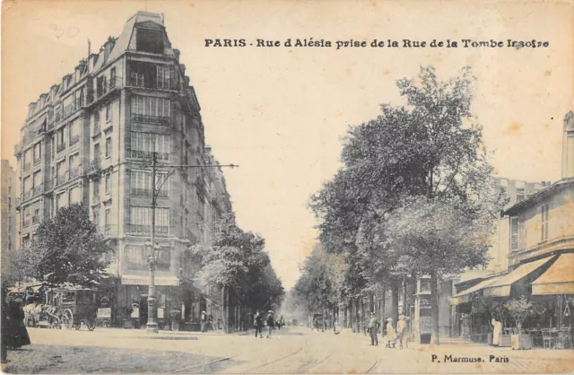 CPA 75 PARIS 14th RUE D'ALESIA TAKEN FROM RUE DE LA TOMME ISSOIRE