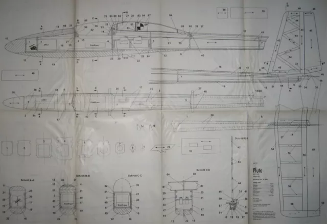 Bauplan RC Anfänger-Segler "Pluto" VTH-Verlag - Modell MT-1287