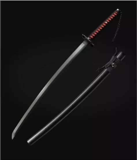 handmade Black steel Japanese Samurai Sword katana Full Tang Blade Sharp