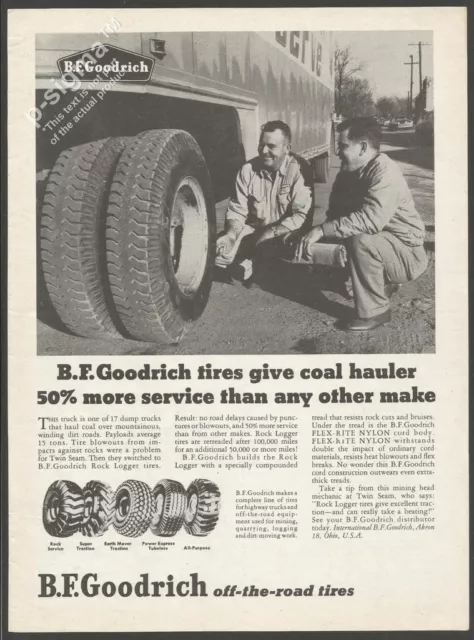 B.F.Goodrich off the road tires 1959 Vintage Print Ad