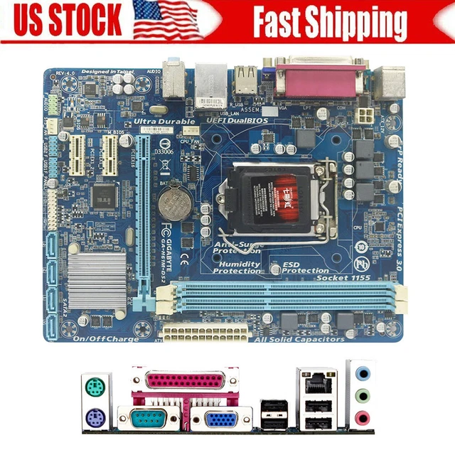 MOTHERBOARD GIGABYTE GA H61M DS2 Desktop DDR3 Intel H61 LGA 1155 Socket