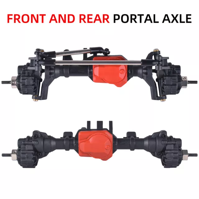 AUSTARHOBBY Metal Front Rear Portal Axles for RC Traxxas TRX4 1/10 Crawler Car