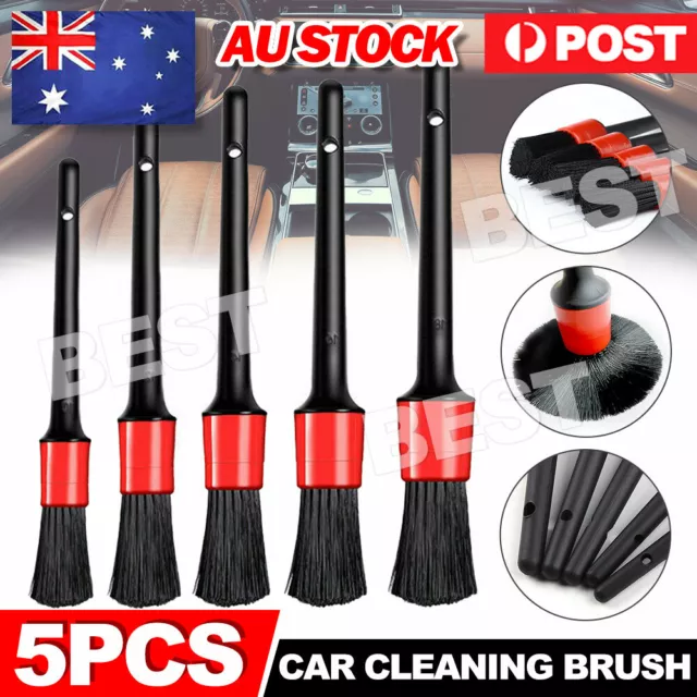 5X Car Detailing Cleaning Brush Auto Interior Dashboard Wheels Tire Dust Cleaner