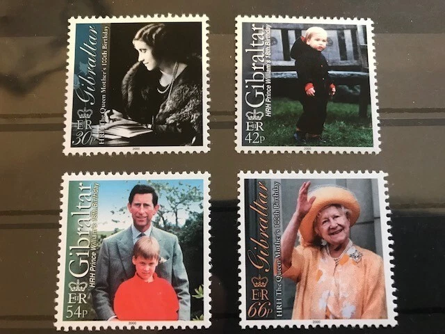 Briefmarken, Gibraltar  2000, postfrisch **, Lot Prinz William, Queen mother