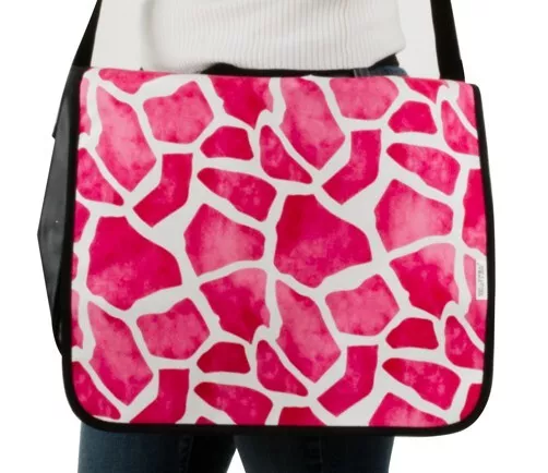 Design Umhängetasche animal print Tasche Giraffe pink messenger bag 2