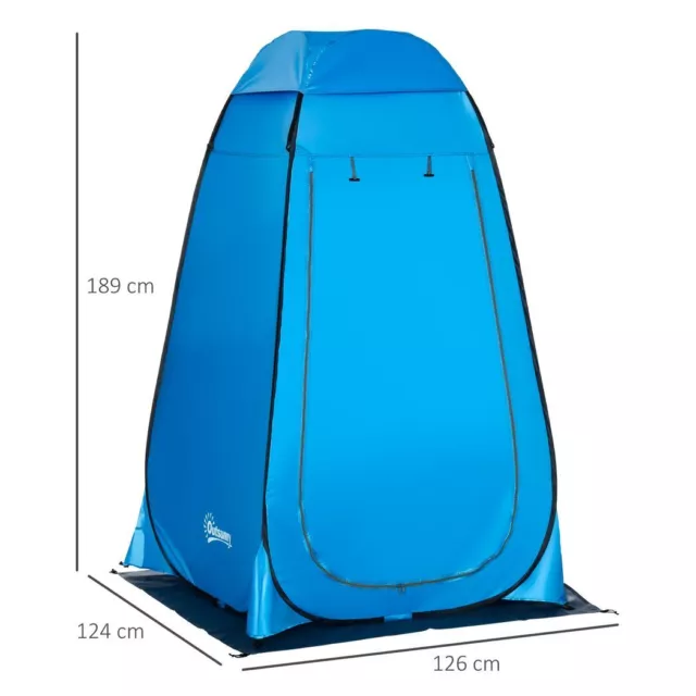 Camping Shower Tent w/ Pop Up Design, Outdoor Dressing Changing Room 3