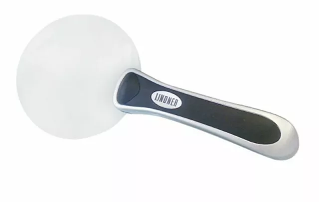 Lindner 7196 Rimfree Handle Magnifier, 3x.