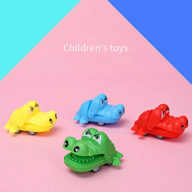 2pcs Mini Cartoon Crocodile Car Toys Crocodile Shape Pull Back Car Children G-EL