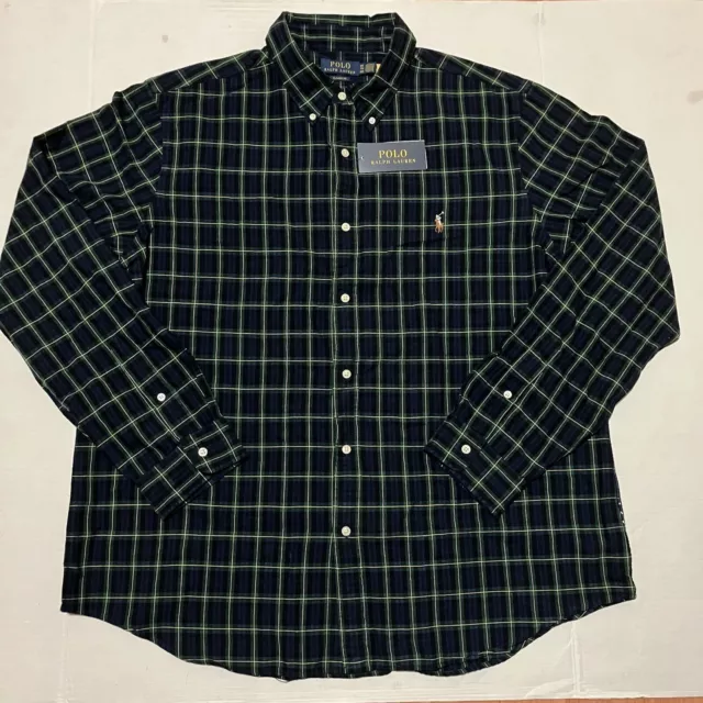 NWT POLO RALPH LAUREN Men's Multicolor Classic Fit Size XXL Plaid Flannel Shirt