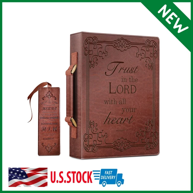 X Large Bible COVER Case PU Leather Bag Protective w/Handle for Men Women Friend