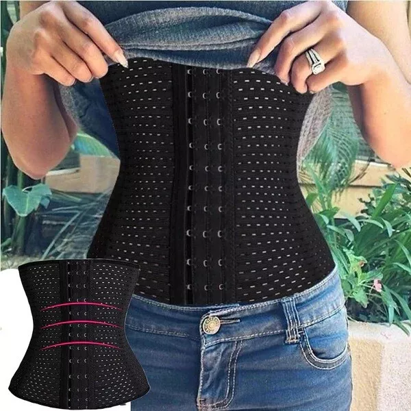 Waist Trainer Womens Cincher Corset Training Underbust Shapewear Shaper Black Au 2